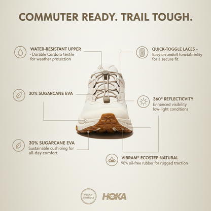 Hoka Transport Women's Shoes Eggnog/Eggnog Mesh